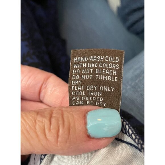 J McLaughlin Size Small Navy Black Floral Sheath Dress - Picture 6 of 6